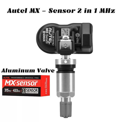 Sensor TPMS universal 2 en 1 con abrazadera de 315/433 MHz: sistema de monitoreo de presión de neumáticos, programable y clonable