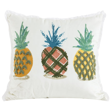 Velvet Embroidered Throw Pillow Printed Cushion Cover - Wnkrs