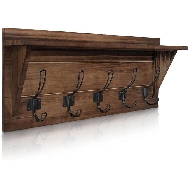 24" Wall Mounted Coat Rack Shelf