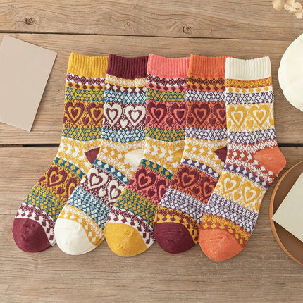 5 Pairs Unisex Thick Warm Socks