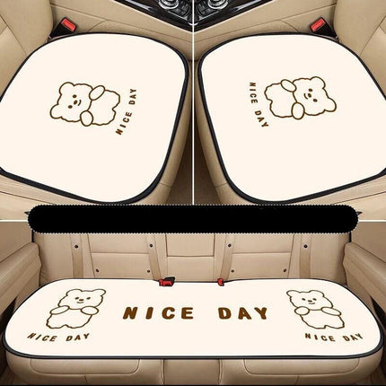 Cartoon Bear "NICE DAY" Car Seat Cushions - Wnkrs