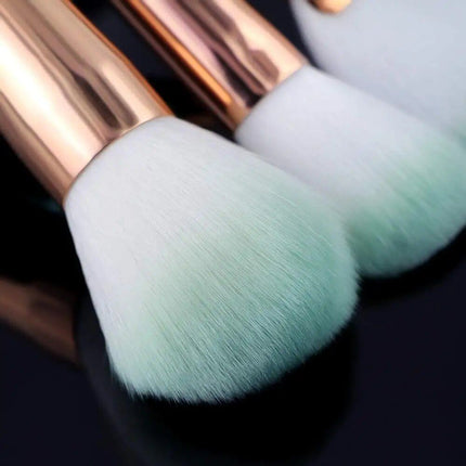 10Pcs Mermaid Style Makeup Brush Set - Wnkrs