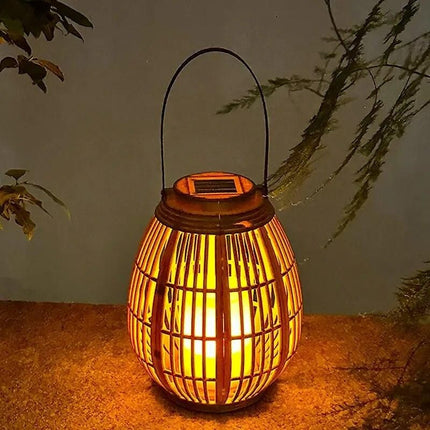 Solar Bamboo Lantern LED Garden & Balcony Decorative Light - Wnkrs