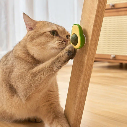 Avocado Catnip Lickable Toy Ball: Healthy & Interactive Treat for Cats - Wnkrs