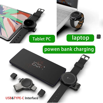 Station de charge rapide pour Galaxy Watch : chargeur sans fil de type C pour Watch 3/4/5 et Active