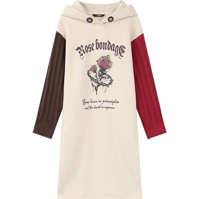 Robe en polaire tricotée à motif graphique élégant