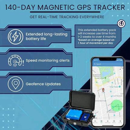 Traceur GPS de voiture longue durée avec boîtier étanche magnétique et couverture 4G