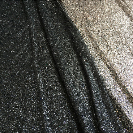 Bright And Full Version Of Black Gold Black Silver Hot Sequined Fabric - Wnkrs