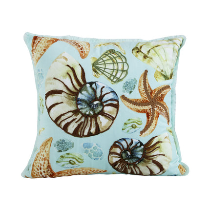 Velvet Embroidered Throw Pillow Printed Cushion Cover - Wnkrs