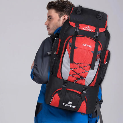 Mochila de aventura al aire libre de 80 l