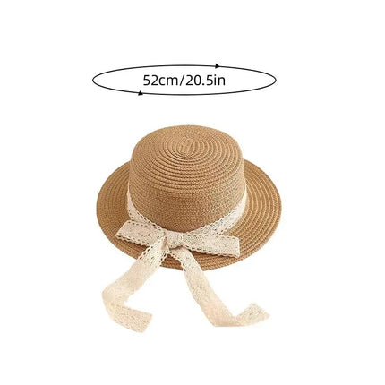 Encantador sombrero de paja de princesa de verano para niños