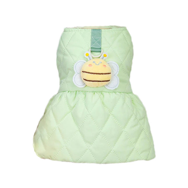 Acogedor vestido de princesa de invierno para perros pequeños y medianos
