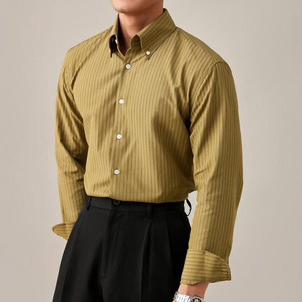 Men's Shirt with Contrasting Stripes