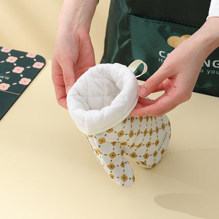 Anti-Scalding Microwave Cotton Non-Slip Insulation Gloves Oven Mitts  Kitchen Heat Resistant Thickened Cotton Heat Insulation Microwave Oven Oven Anti Scalding Household Gloves Baking Tools - Wnkrs