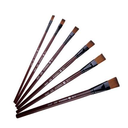 Wooden Handle Oil Paint Brush 6 Pcs Set