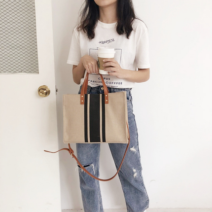 Bolso tote de lona informal para mujer