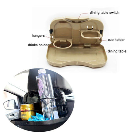 Universal Car Backseat Organizer with Foldable Food and Drink Tray - Wnkrs