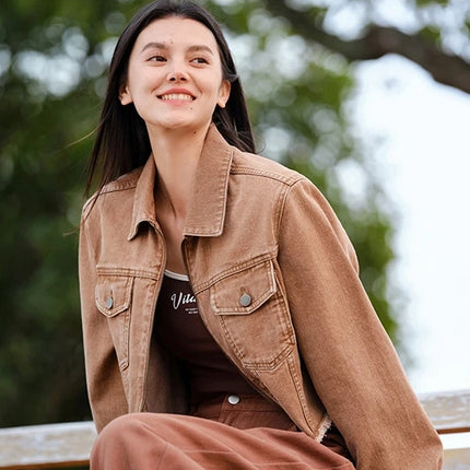 Veste courte en jean élégante pour femme