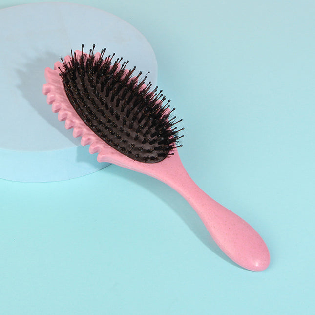 Brosse à cheveux démêlante et définissante en poils de sanglier