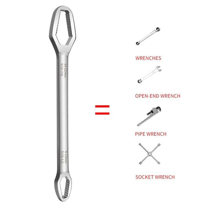 Adjustable Double-Head Ratchet Wrench - Universal 8-22mm Spanner for Bicycles and Cars - Wnkrs