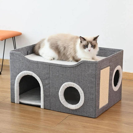 Cama cálida para gatos de invierno