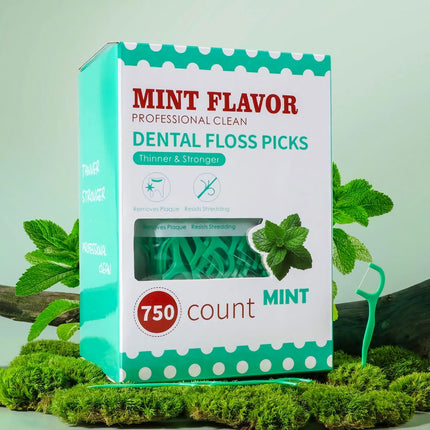 Palitos de hilo dental portátiles Mint Fresh para una limpieza interdental profunda