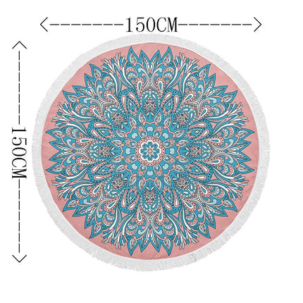 Summer round printed beach towel - Wnkrs