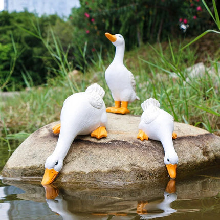 Encantadoras esculturas de patos para la decoración del hogar y el jardín