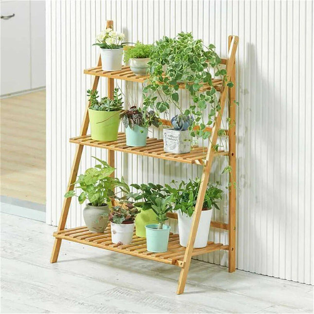 3-Tier Bamboo Plant Stand - Wnkrs