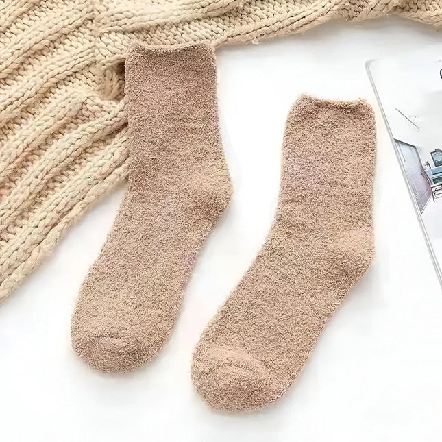 Chaussettes d'hiver en polaire thermique et confortable pour hommes