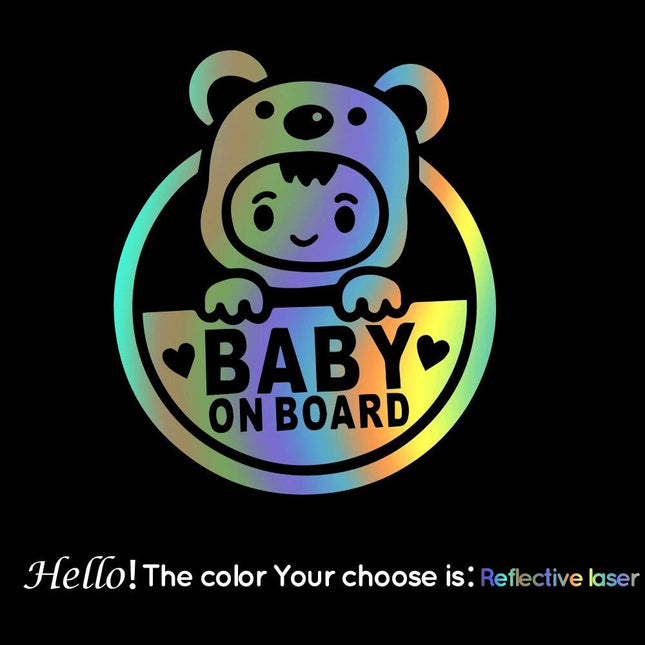 Reflective 'Baby on Board' Vinyl Car Decal - Wnkrs