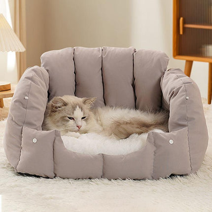 Cómoda cama cueva arqueada para gatos