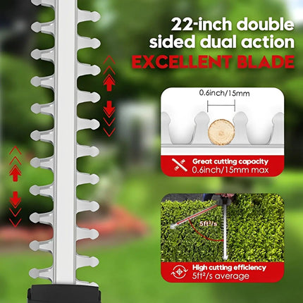 22 Inch Cordless Hedge Trimmer - Wnkrs