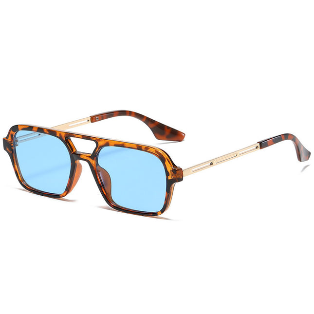 Lunettes de soleil rétro à double pont tendance