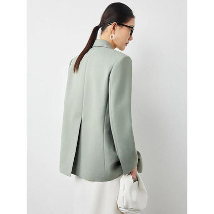 Blazer croisé vert élégant