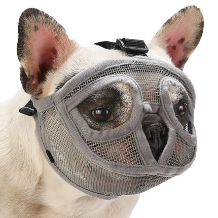 Muselière en maille respirante pour chiens à face plate