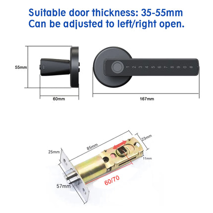 Cerradura inteligente con huella dactilar y Bluetooth: acceso sin llave con control de voz