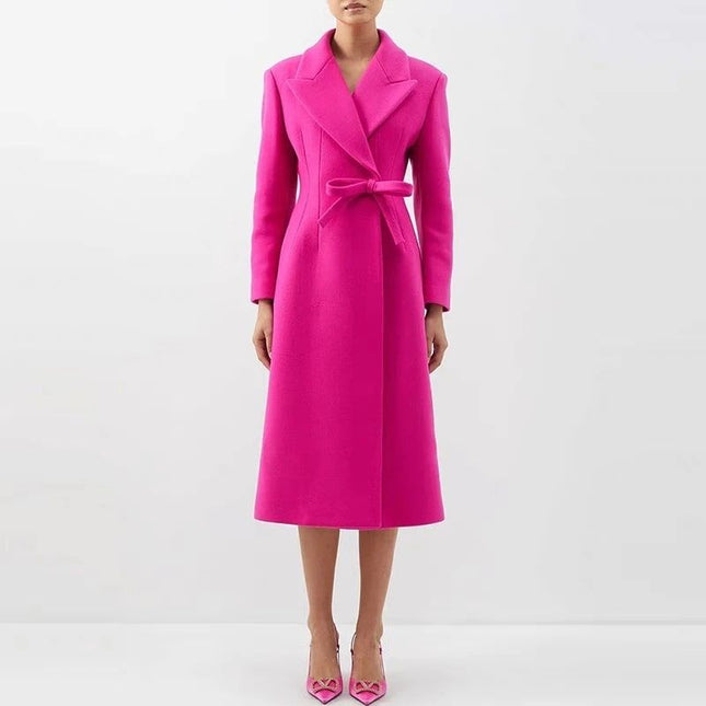 Abrigo de lana de moda para mujer: elegante abrigo de otoño
