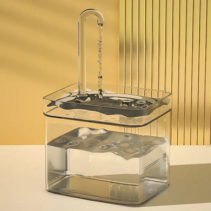 USB-Powered Transparent Pet Water Fountain with Auto Filter - Wnkrs