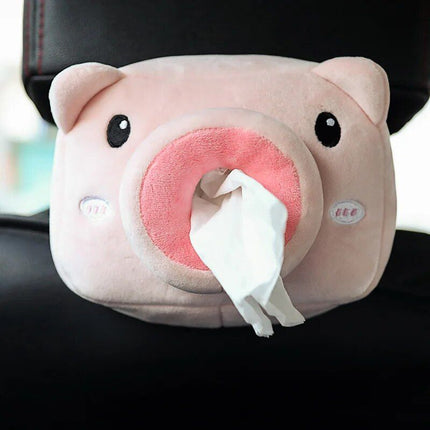 Adorable Plush Animal Car Tissue Holder - Napkin Dispenser for Auto & Home - Wnkrs