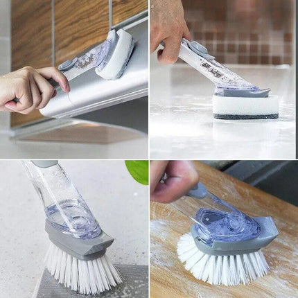 Multi-Functional Kitchen Cleaning Brush with Refillable Soap Dispenser - Wnkrs