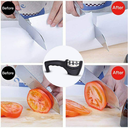 KNIFE SHARPENER Ceramic Tungsten Kitchen Knives Blade Sharpening System Tool USA - Wnkrs