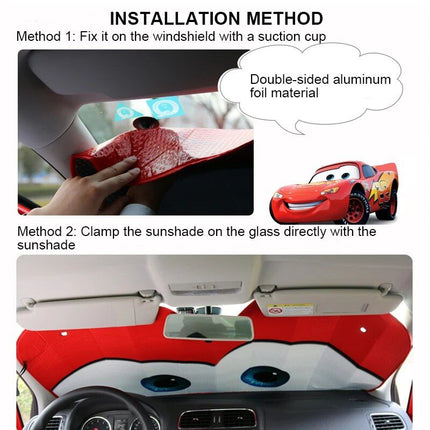 Aluminum Foil Car Sunshade with Heated Eyes Design – Windshield Solar Protector - Wnkrs