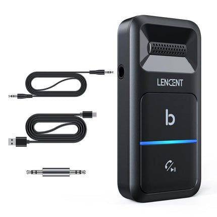 Adaptateur de voiture Bluetooth 5.0 avec AUX, microphone antibruit, émetteur sans fil