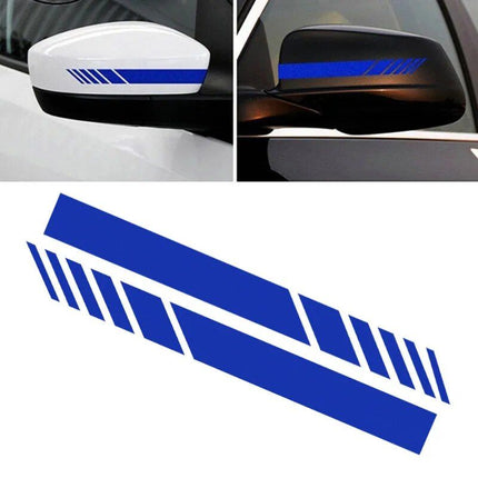 Car Racing Stripe Stickers Rearview Mirror Vinyl Decals - Wnkrs