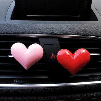 Charming Red Heart Car Air Freshener Clip - Wnkrs