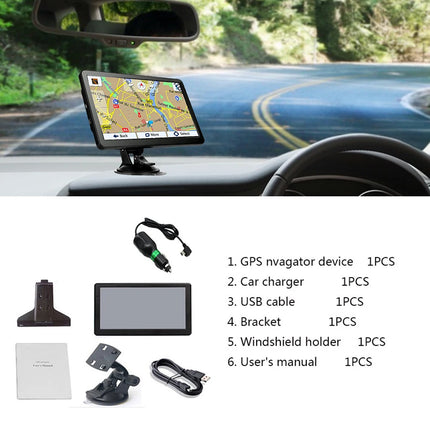 Système de navigation GPS 7 pouces avec écran tactile HD