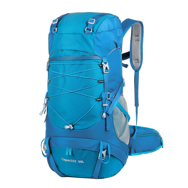 Mochila multifuncional para senderismo al aire libre de 50 l con funda para lluvia: ideal para trekking y acampada