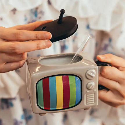 Television-Shaped Ceramic Mug