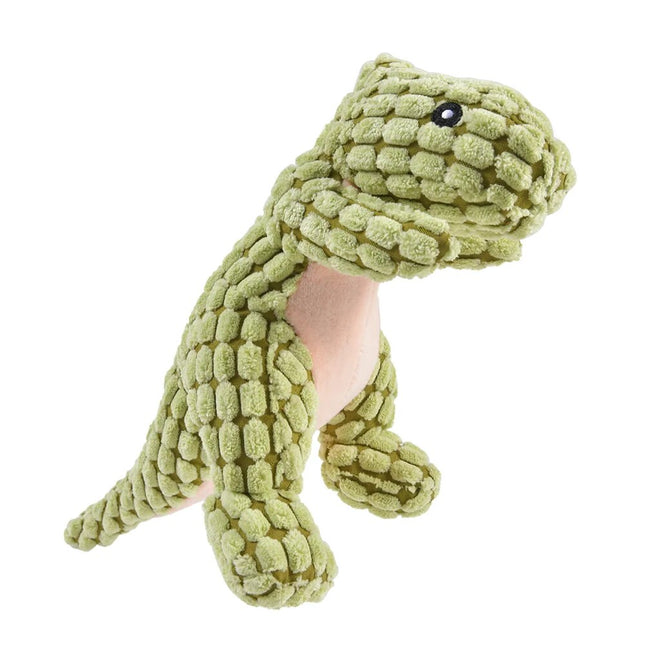 Juguetes de peluche de dinosaurios para mascotas: juguetes interactivos para masticar para gatos y perros